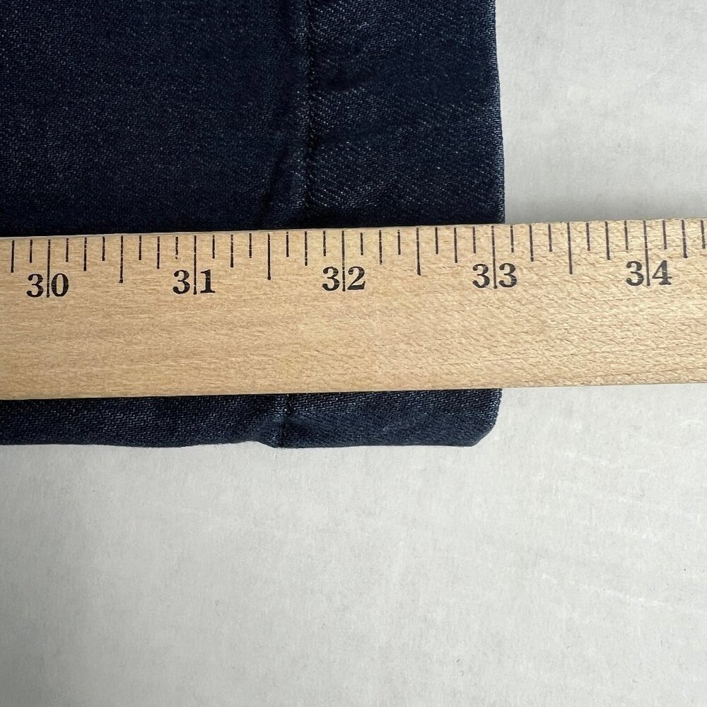 Good American Jean Women 38x33* Good Legs Flare High Rise Dark Blue Denim Tag 18 - Picture 12 of 16